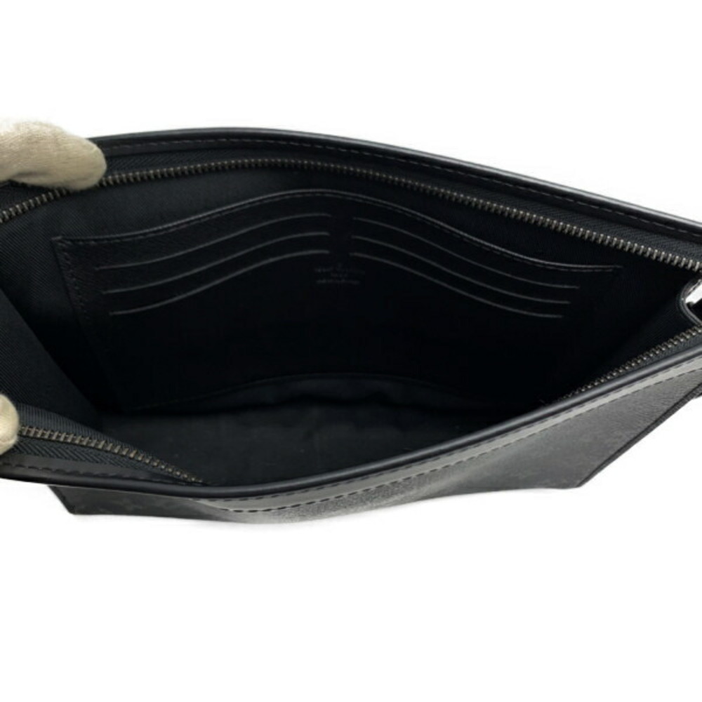 Louis Vuitton Voyage Clutch Bag Eclipse Shoulder Monogram Black Pochette